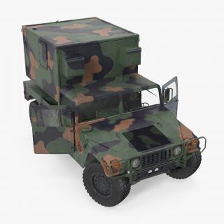 3D Shelter HMMWV m1037 Rigged Camo