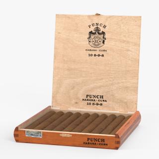 3D Cuban Cigars Box Open 2 model