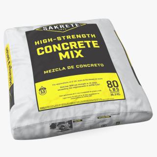 Lying Cement Sakrete 80 Lb White 3D