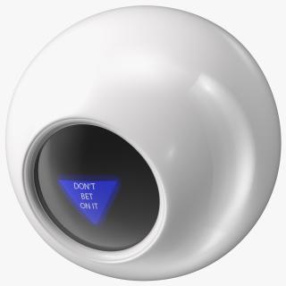 3D White Magic 8 Ball model