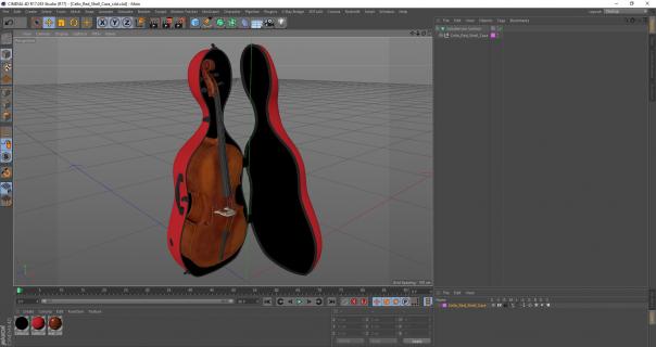 3D model Cello Red Shell Case