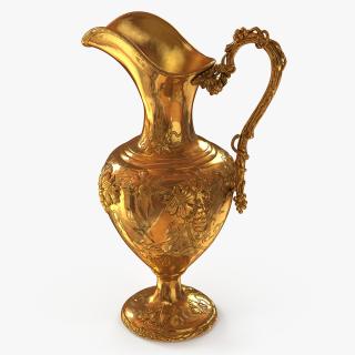 Antique Gold Ewer 3D