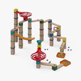 3D Marble Run Toy Set model