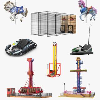 Amusement Park Attractions Collection 3 3D model