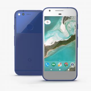 3D model Google Pixel Phone Really Blue