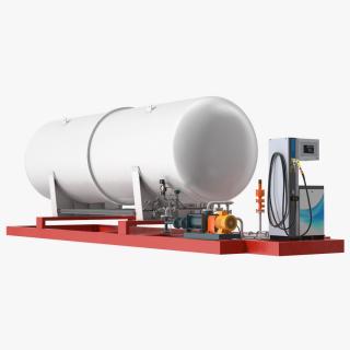 3D LNG Mobile Refueling Station model