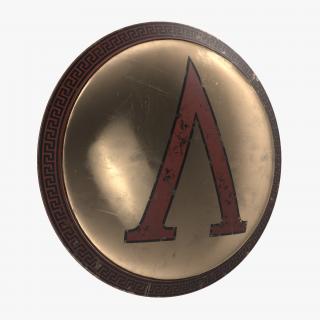 3D Greek Shield with Upside Down V