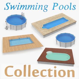 Swimming Pools Collection 3D model 3D model