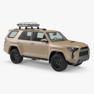 SUV 4x4 with Roof Basket 3D model