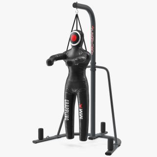 DEFY Leather Grappling Dummy with Stand 3D model