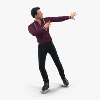 3D model Male Figure Skater Pose 2