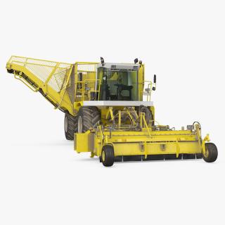 3D model Farm Combine Beet Harvester Dusty Yellow