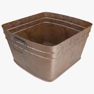 3D Rusty Square Tub