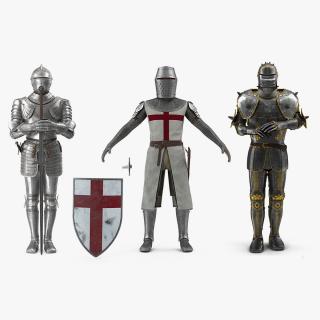 3D Medieval Knight Plates Armor Collection 2