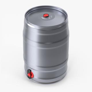 3D Metal Beer Keg with Tap model