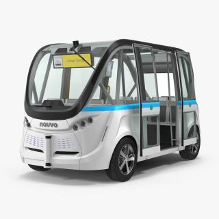 Driverless Minibus Electric Generic Rigged 3D