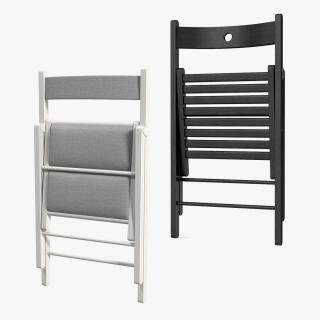 Folding Chairs Closed Collection 3D