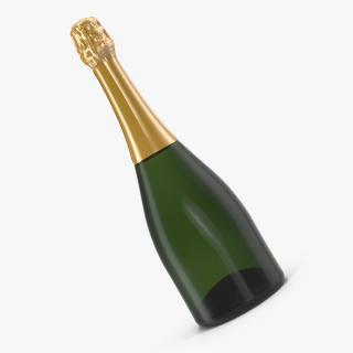 3D Closed Champagne Bottle model