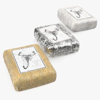 3D Various Cocaine Packages 3D Models Set model