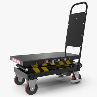 Mobile Hydraulic Scissor Trolley Lifted 3D model