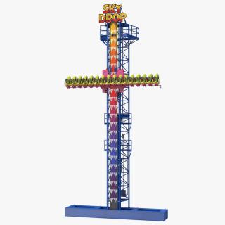 Sky Drop Tower 3D model