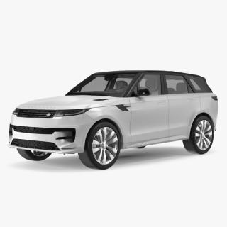 Light Grey Range Rover Sport SUV 2023 3D