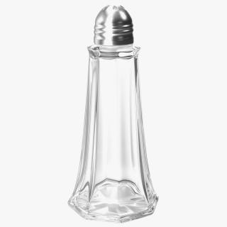 Tall Glass Body Salt and Pepper Shaker Empty 3D model