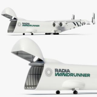 Radia Windrunner Cargo Airplane Rigged for Cinema 4D 3D