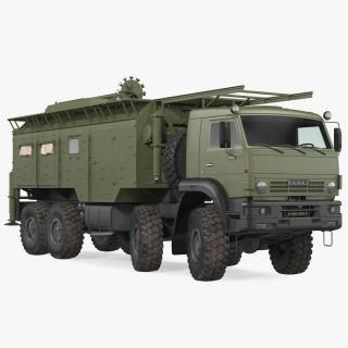 3D model Krasukha 4 Mobile Electronic Warfare System Rigged