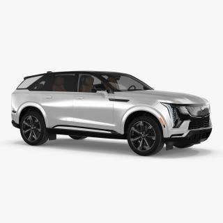 3D All-electric 2025 Cadillac Escalade IQ Summit White