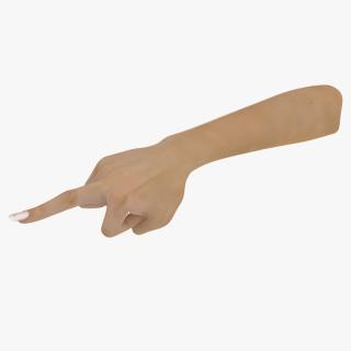 3D model Female Hand Middle Finger Sign