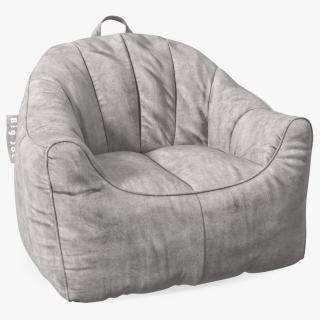 3D Big Joe Hug Bean Bag Chair Gray