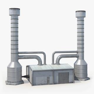 3D Geothermal Power Plant Cooling Tower