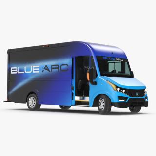 Blue Arc Electric Delivery Van Rigged 3D