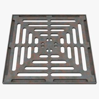 3D model Storm Water Drain Grate Square