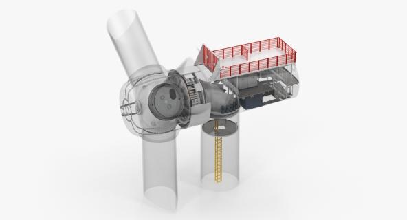 Wind Turbine Inside 3D model