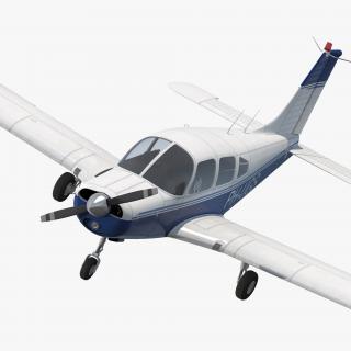 3D Piper PA-28-161 Cherokee Rigged