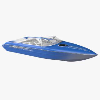 3D Blue Stingray Boat model