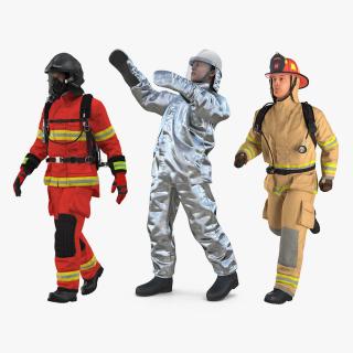 Rigged Firefighters Collection 2 3D