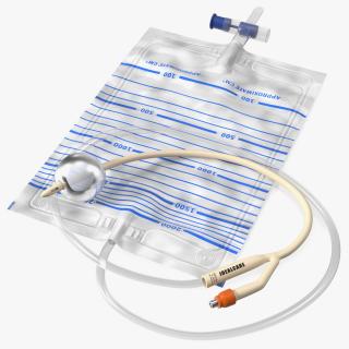 3D model Silicone Coated Idealcare Foley Catheter