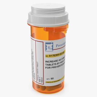 Pill Bottle with Pills 3D