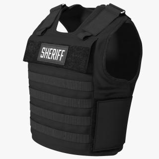 Sheriff Black Body Armor Carrier 3D