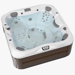 3D Jacuzzi J 335 Hot Tub Brown with Water model