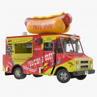 3D model Hot Dog Truck Rigged