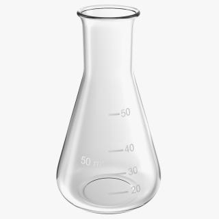 50ML Erlenmeyer Flask Empty 3D