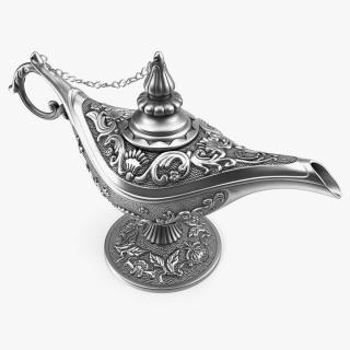 3D model Antique Silver Magic Lamp