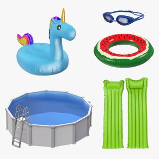 Swimming Pool and Accessories Collection 2 3D