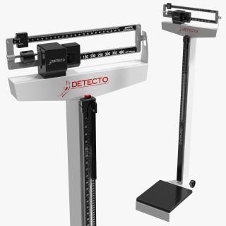 3D model Detecto Weigh Beam Scale with Height Rod