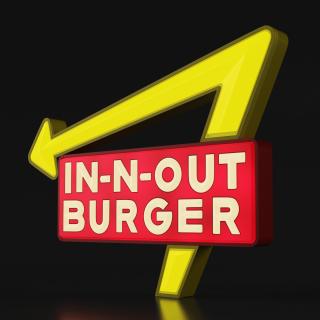 3D In N Out Burger Sign Light 2 model