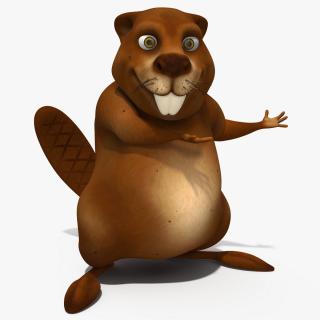 3D Cartoon Beaver Rigged